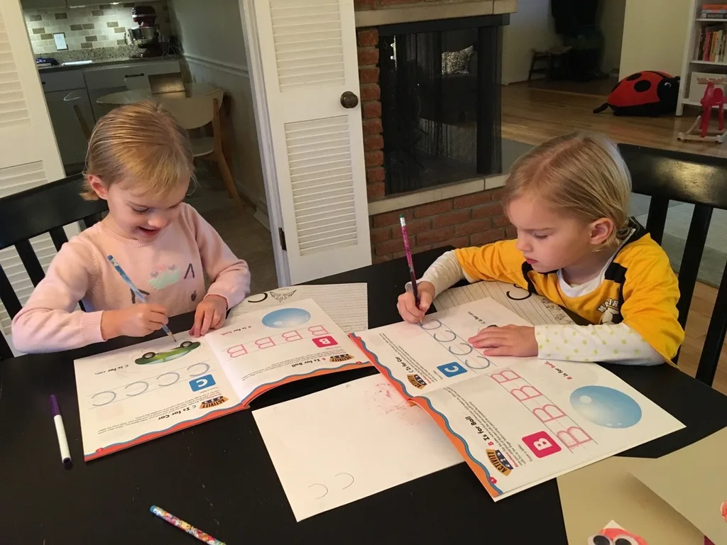 Our newest preschool fun: writing practice, and letter of the day crafts!