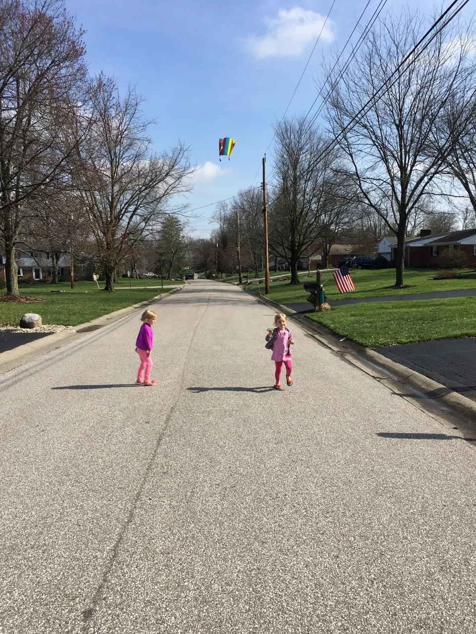 K is for kite – the best kite ever! Not too windy, and they managed to get it up in the air each time. It just took some running!