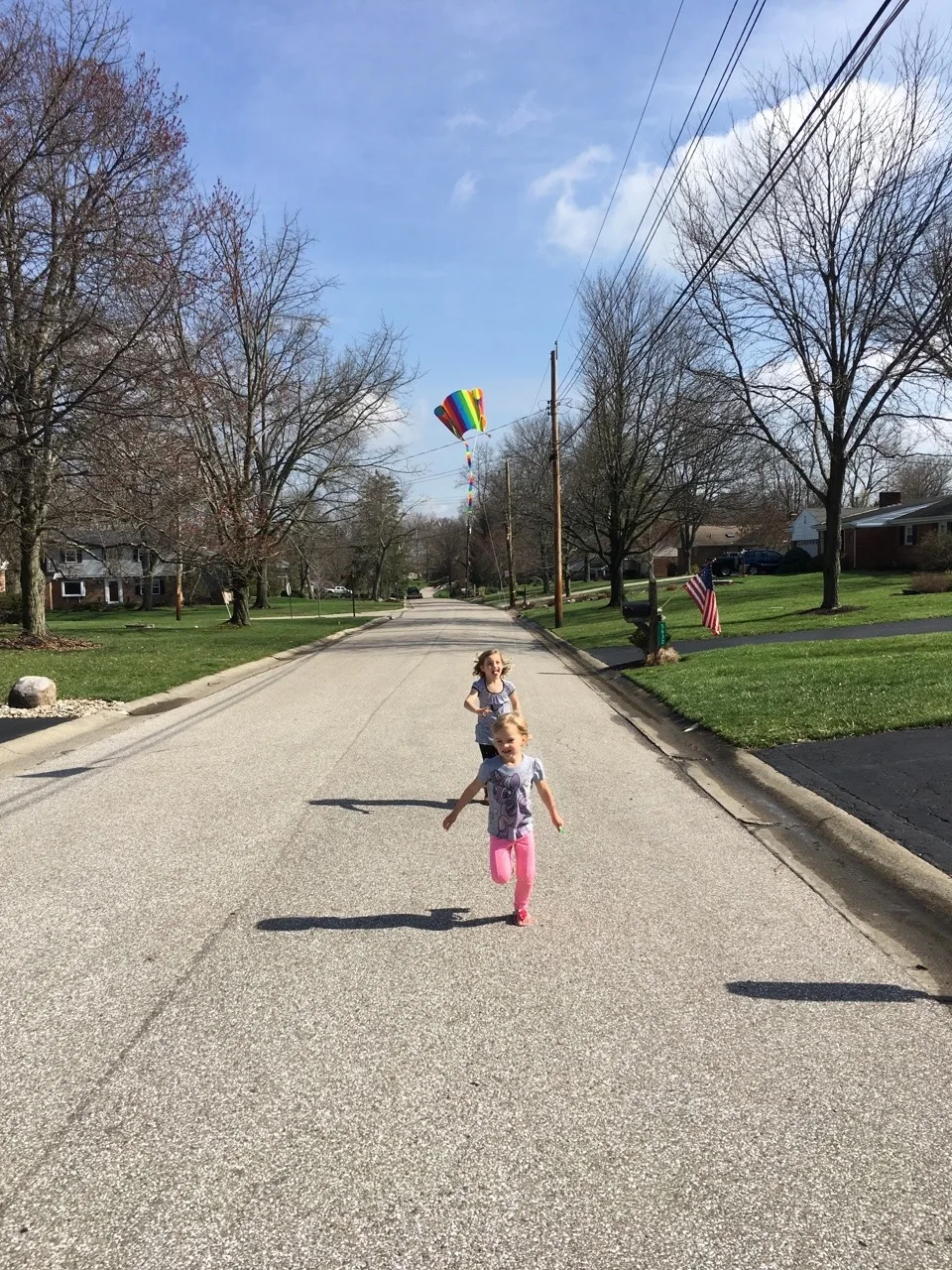 K is for kite – the best kite ever! Not too windy, and they managed to get it up in the air each time. It just took some running!