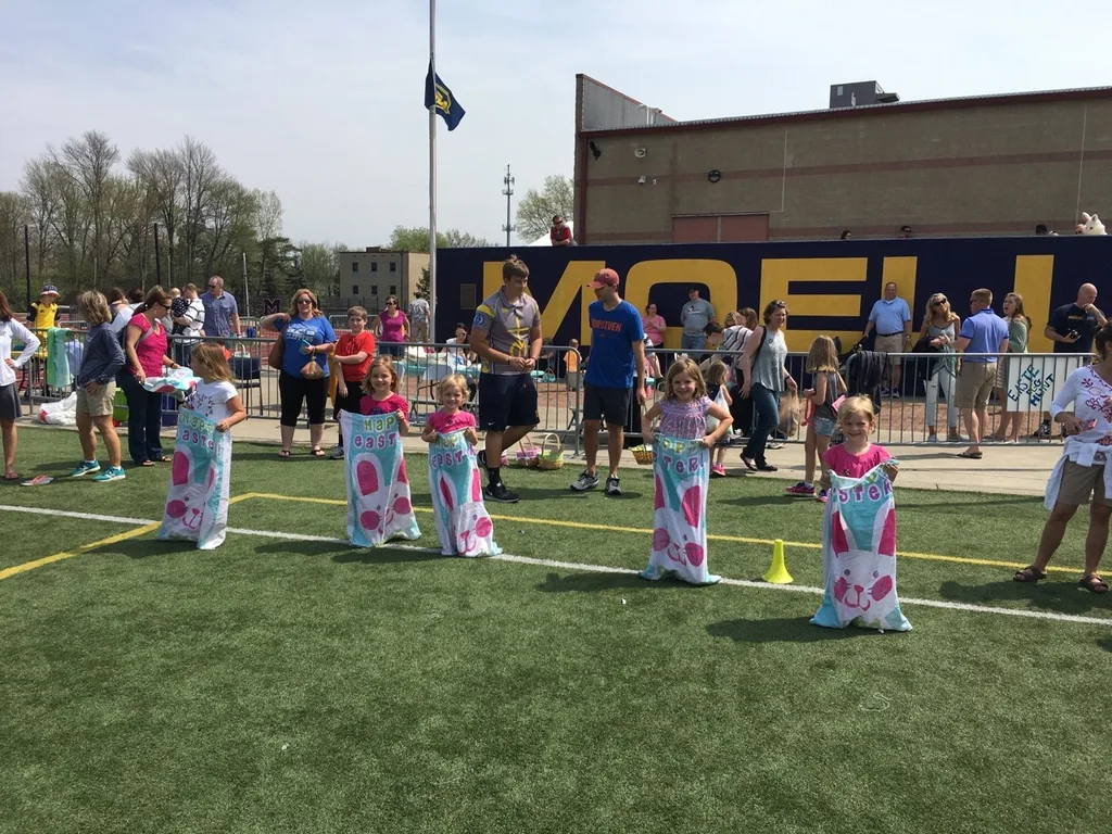 Two egg scrambles plus two family meals plus one scavenger hunt plus three very happy girls equals a very happy Easter weekend.