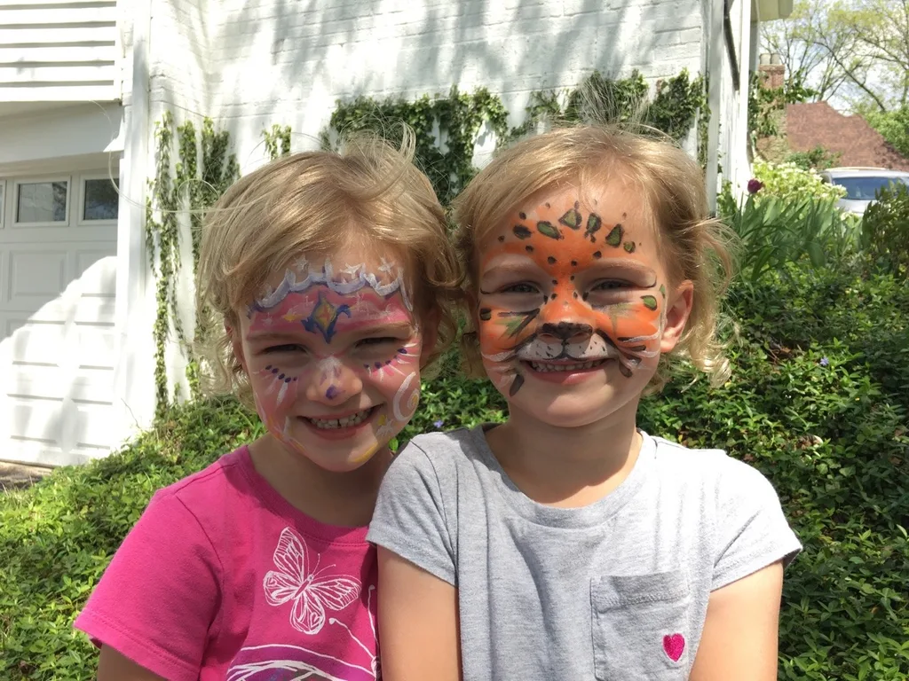 We remembered to pack the face paint kit for Grandma and Grandpa day.