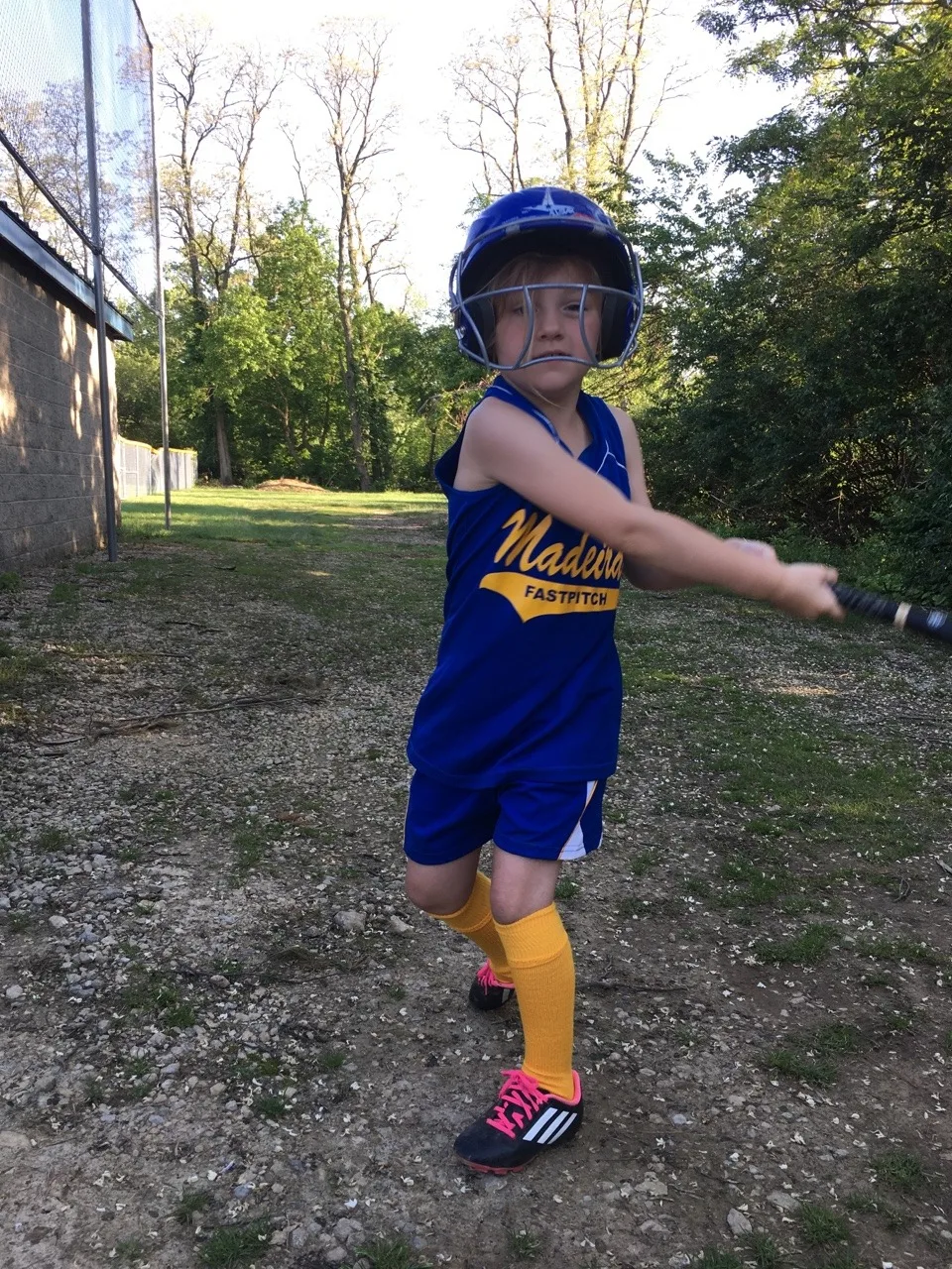 Warming up before batting