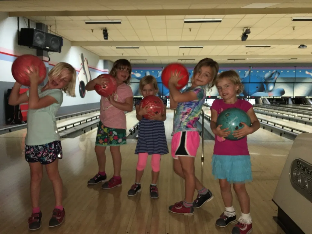 Free kids bowling was a super fun way to spend a chilly summer day. With 100 points, Josie was the winner today.
