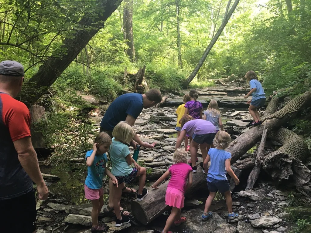 We took an almost two mile hike with some of our Girl Scout friends at French Park today. Afterwards we enjoyed a picnic lunch and the girls cooled off by playing drip drip drench.