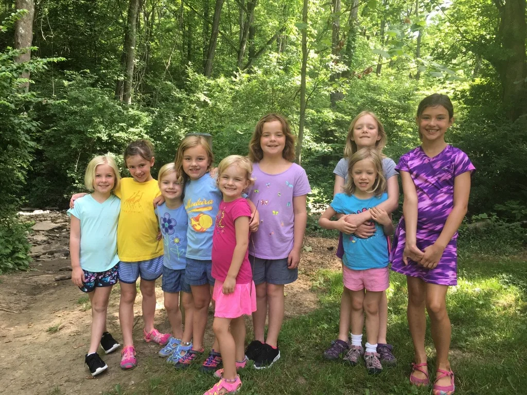 We took an almost two mile hike with some of our Girl Scout friends at French Park today. Afterwards we enjoyed a picnic lunch and the girls cooled off by playing drip drip drench.