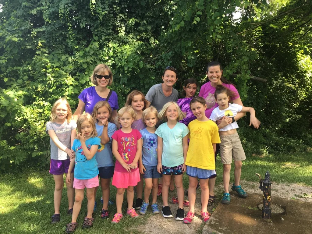 We took an almost two mile hike with some of our Girl Scout friends at French Park today. Afterwards we enjoyed a picnic lunch and the girls cooled off by playing drip drip drench.