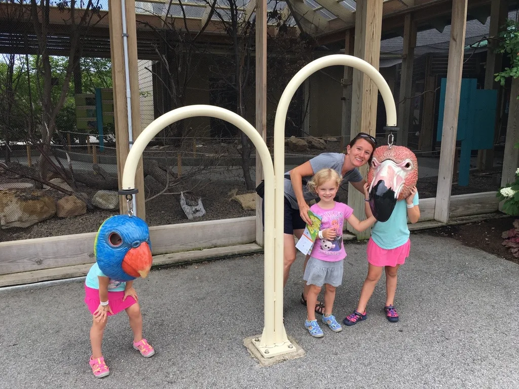 We had such an amazing day at the very kid-friendly and fun Indianapolis Zoo. The girls especially loved feeding the parakeets and cockatiels, holding butterflies, and riding the Skyline. John and I really liked the dolphin show, and the incredible orangutan exhibit. The girls were also giddy with excitement about staying the night in a hotel. I thought staying and eating dinner on the canal was pretty special too.