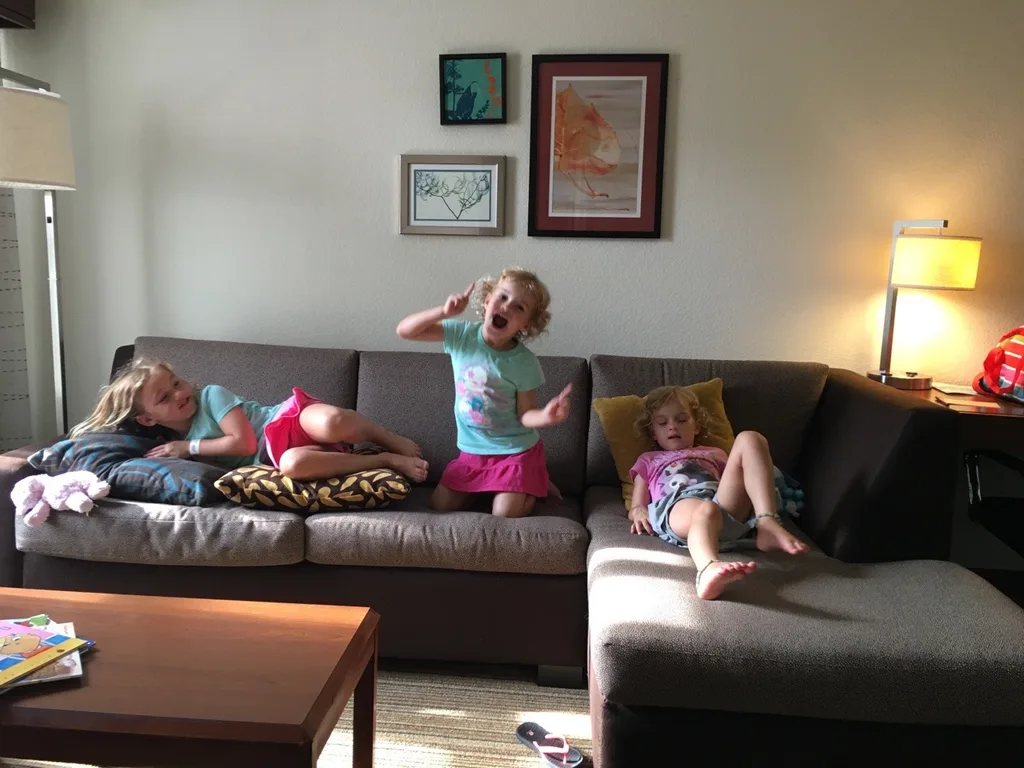 One of Josie’s favorite parts of the trip: “snoring.” That means “the hotel, of course!”.