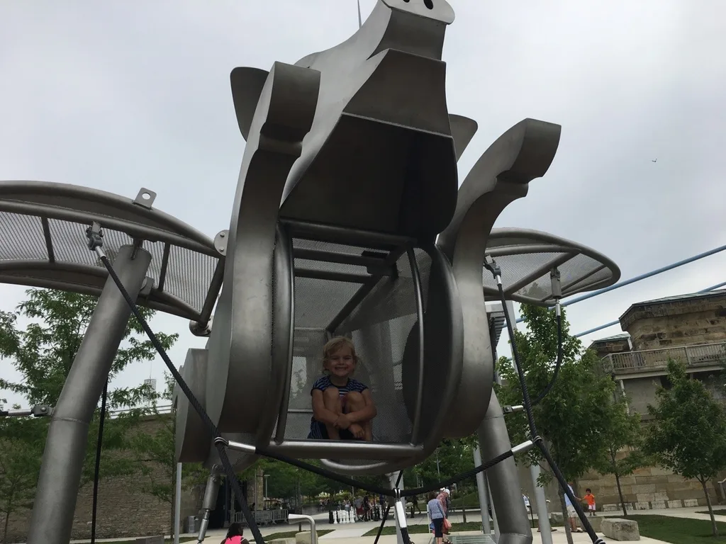 Girl date #3: After hearing about Josie’s fun experience at the Contemporary Arts Center, Gwen wanted to go too! Her unique ideas were to ride the street car and eat lunch at Skyline. I’m not sure how we managed to avoid it for so long, but this was actually Gwen’s first time eating her favorite food at the restaurant.