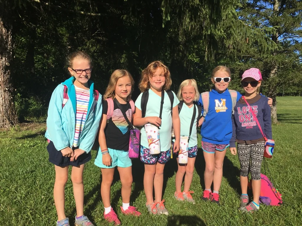 While Abby had lots of fun with her friends at Girl Scout camp, Gwen, Josie, and I had our own outdoor adventure at the Cincinnati Nature Center. They even got to hold some tadpoles and fish thanks to the netting skills of some nice big girls.