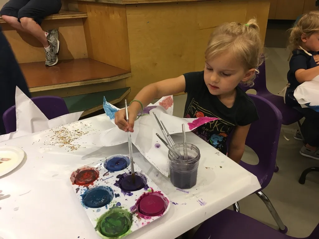 Girl date #5: Since it was storming this morning, Gwen and I decided we would just stay home and do some experiments from her new kids science book. After prepping one, she was ready to go to the Contemporary Arts Center and “do what Josie did last week.” Much to our surprise, it had not even rained downtown! We ended up having a great time, and discovered free face-painting and games at Smale. Gwen was delighted!