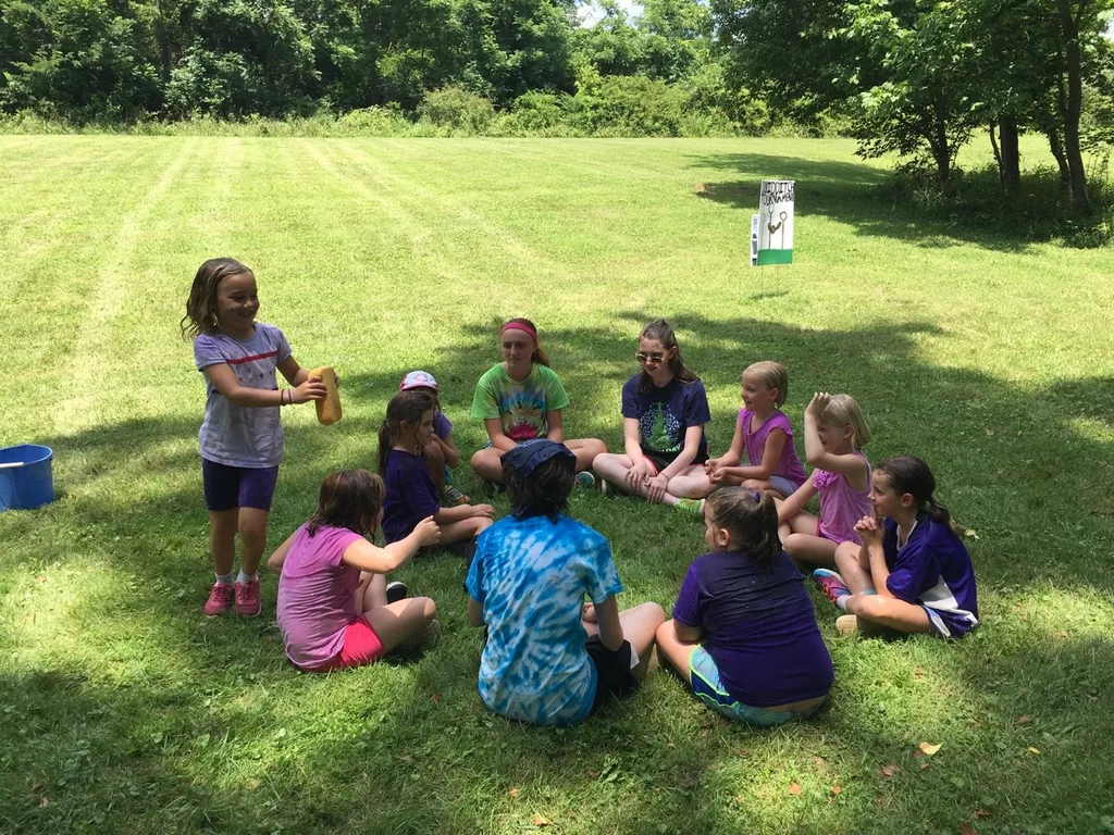 It’s unbelievable that tomorrow is already our halfway point for “Camp Hogwoods” Girl Scout Camp at French Park! So far, we’ve hiked, walked through the creek, played with clay, tie-dyed t-shirts, played games like Drip Drip Drench, watched a magic show, decorated banners and bandanas, performed friendship skits, sent PAs to Azkaban, gone on a scavenger hunt, visited with Zoo animals, made SWAPS, learned first aid skills, and more! It’s been a busy, but fun week.