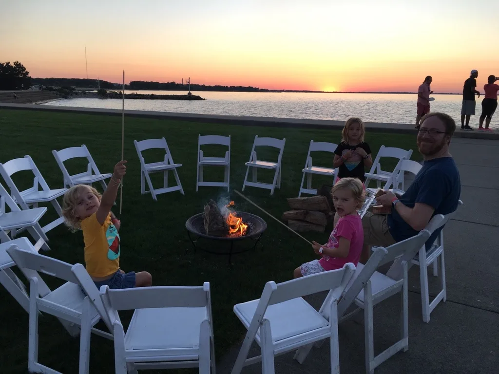I asked the girls what their favorite part of today was and Josie said that she enjoyed collecting shells, Gwen liked roasting S'mores, and Abby was a big fan of the hot tub.