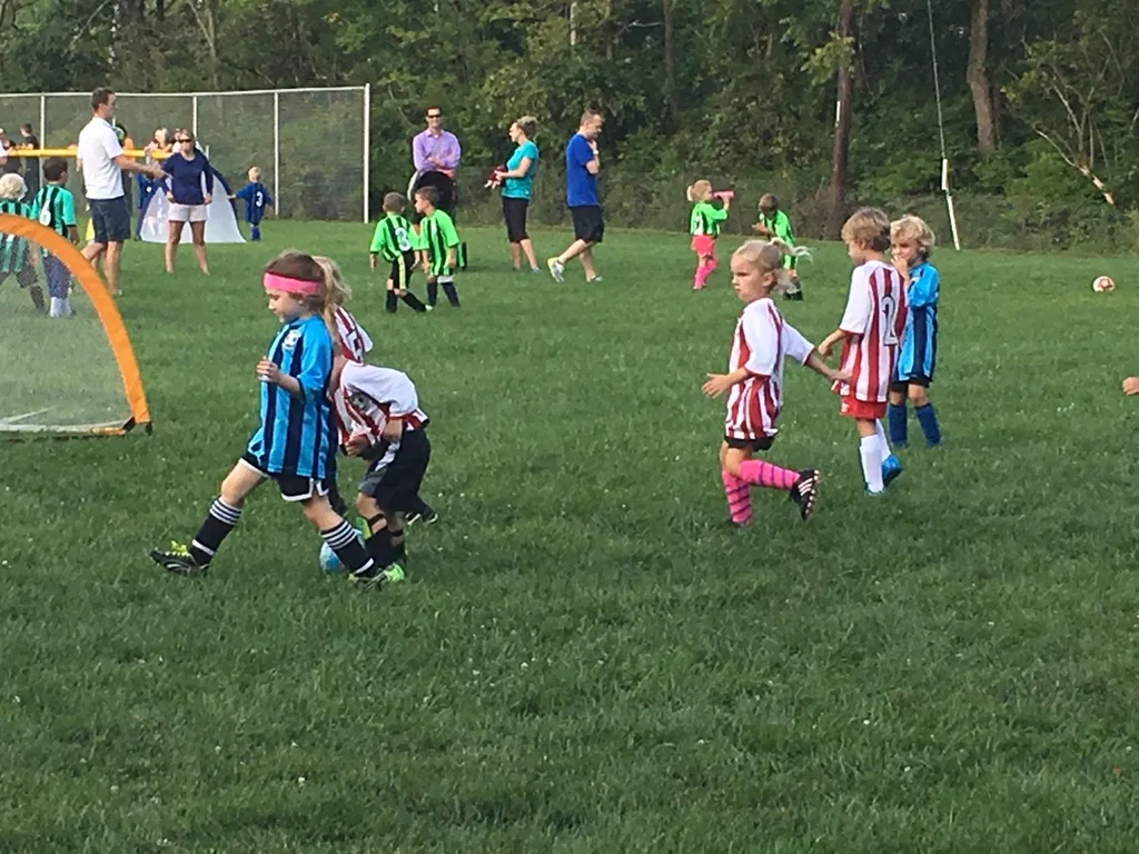 Gwen and Josie were both so excited about their first soccer practice of the season. They both did great! Josie was a surprisingly aggressive offender.