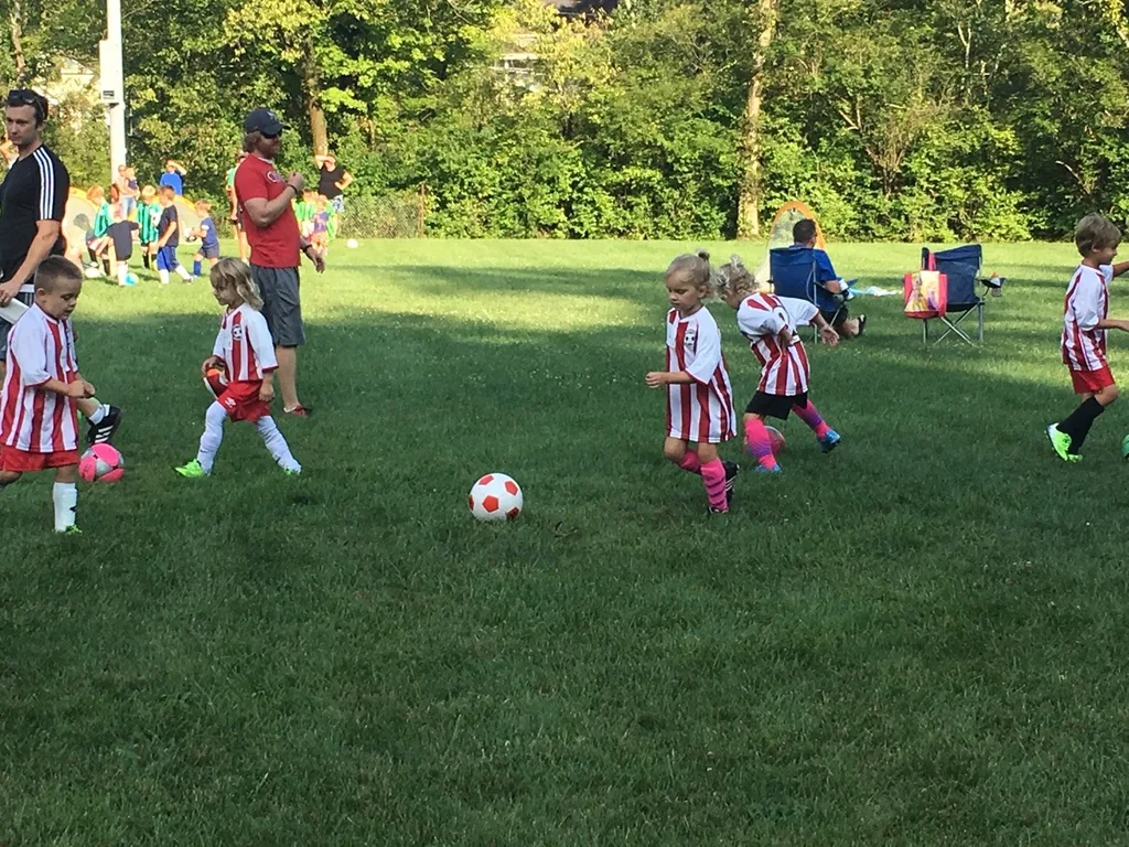 Gwen and Josie were both so excited about their first soccer practice of the season. They both did great! Josie was a surprisingly aggressive offender.