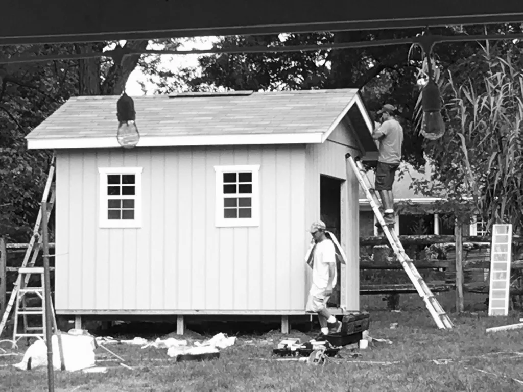 Now that we have finished painting and moved in the lawn equipment, we can finally say - it’s done! We’re so happy with how our shed turned out!