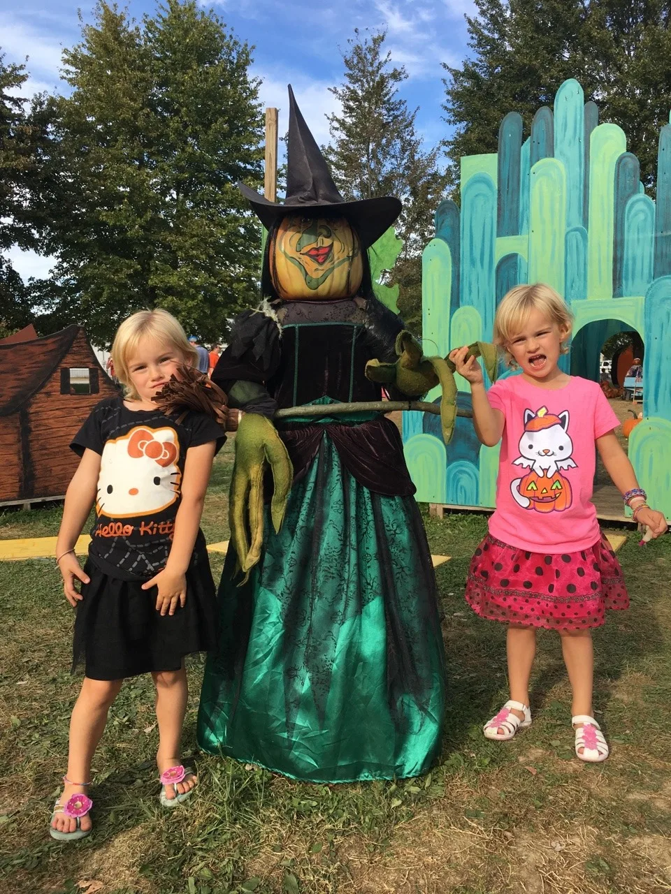 We visited two fall festivals at farms this weekend! Although we had fun at both, we all agreed that Shaw Farm is far superior to Burger Farm.