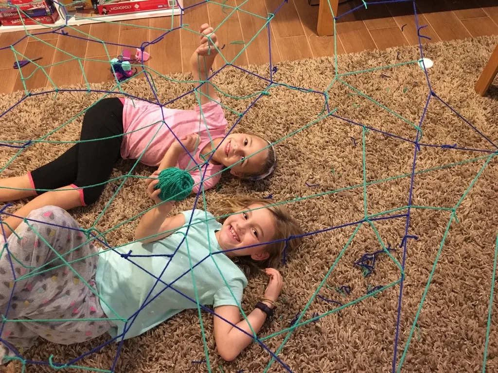 Another friend-filled, fun day. Abby got to walk home from school today. Not to our home, but to a fun play date at the Sammut’s house. Wesley Marmalade the cat was a hit. The “laser maze” was too.