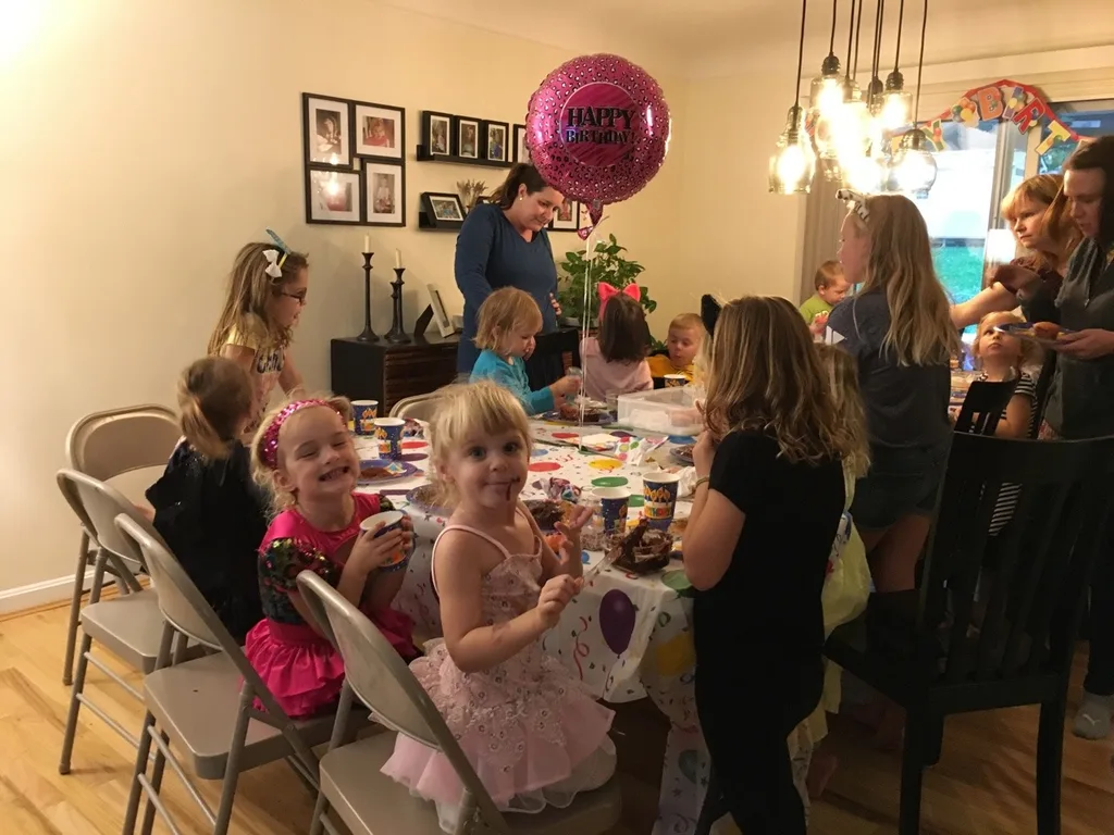 Gwen and Josie loved making slime, competing in a mummy race, and decorating cupcakes with friends at their 5th birthday costume party.