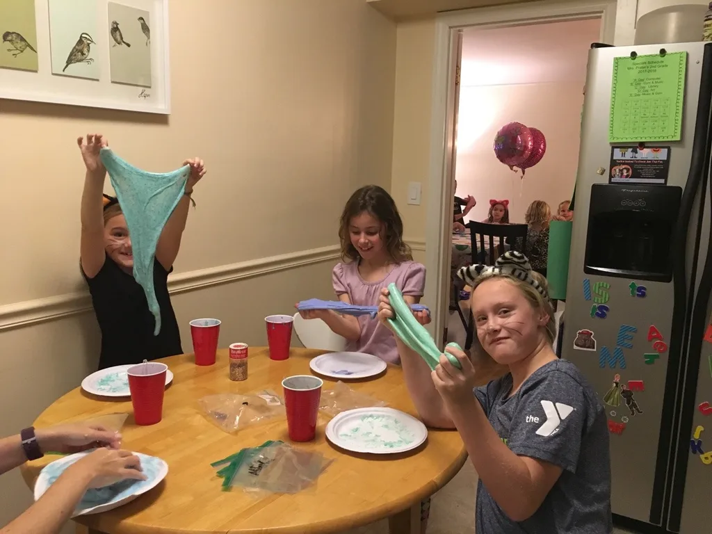 Gwen and Josie loved making slime, competing in a mummy race, and decorating cupcakes with friends at their 5th birthday costume party.