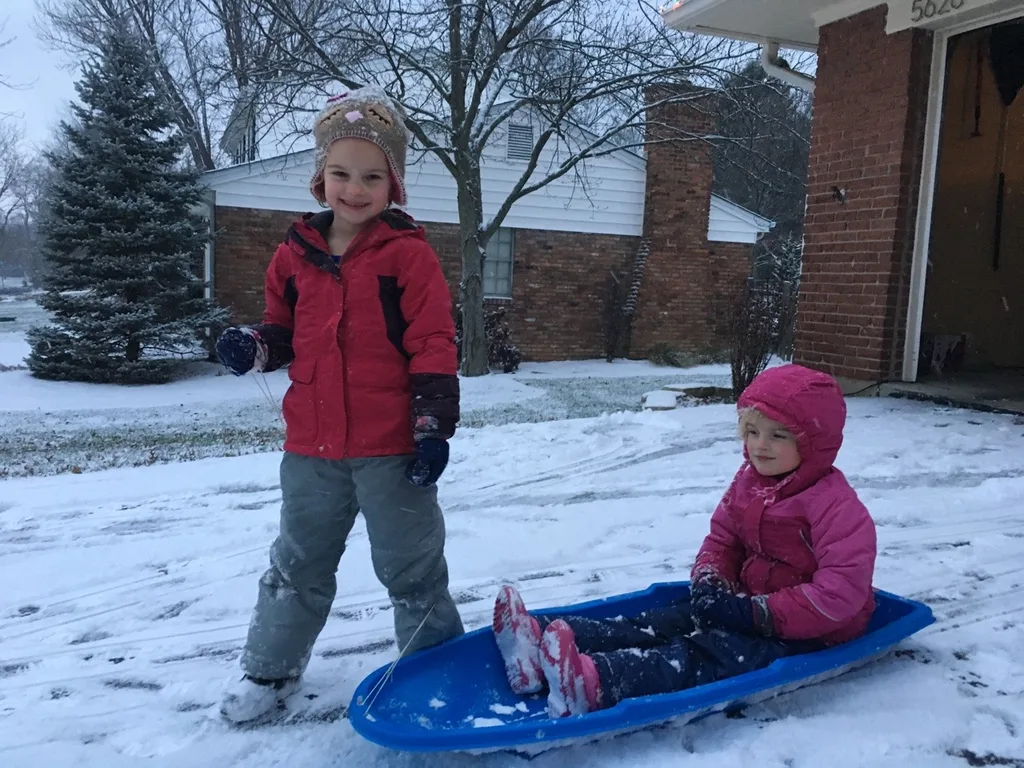 First snow of the season! Just enough for some outdoor fun!