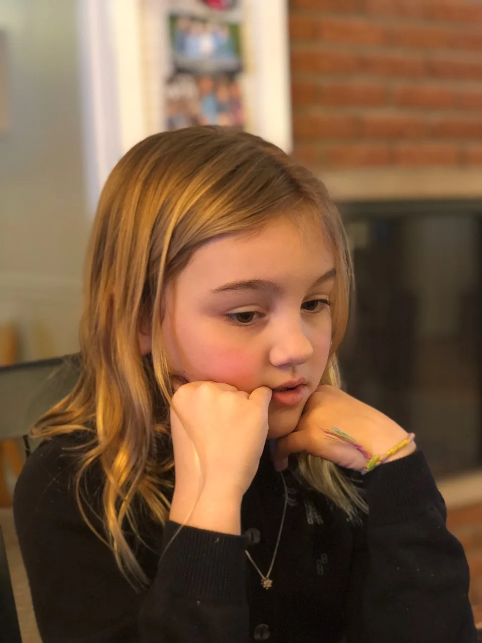 Abby was too busy concentrating on yet another game of Clue to give me a pose.