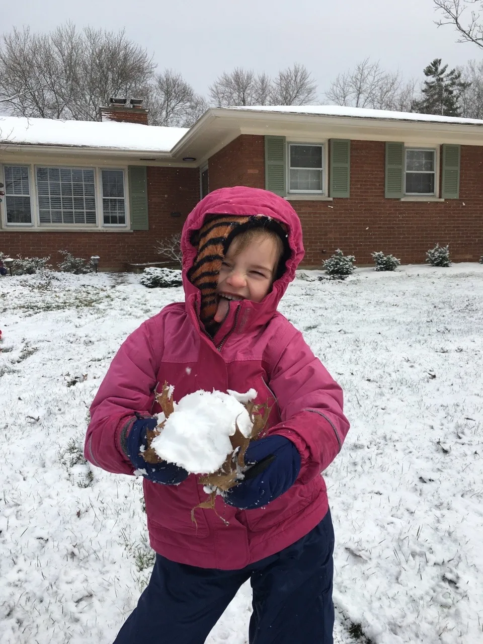 While I hoped it was the last hurrah of winter, Gwen and Josie were thrilled with our unexpected snow squall.