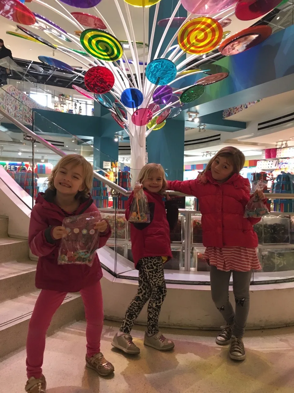 The most liked part of our morning walk along the Magnificent Mile was the stop at Dylan’s Candy Bar.