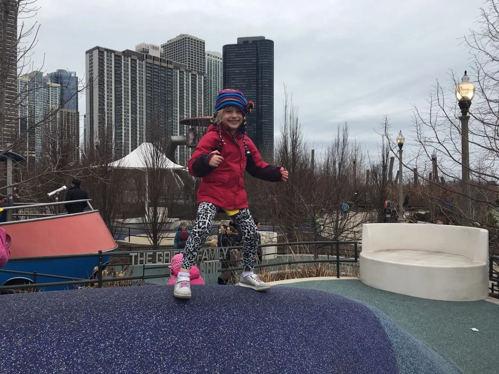 The smiles on their faces while playing at Maggie Daley Park were priceless.