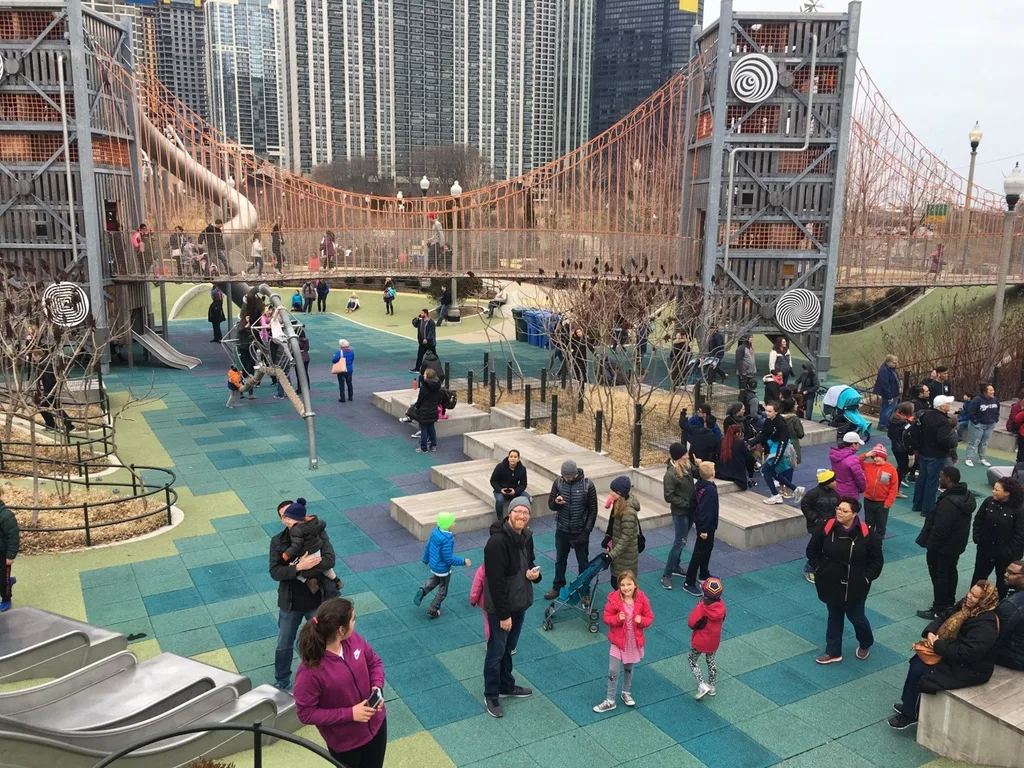 The smiles on their faces while playing at Maggie Daley Park were priceless.