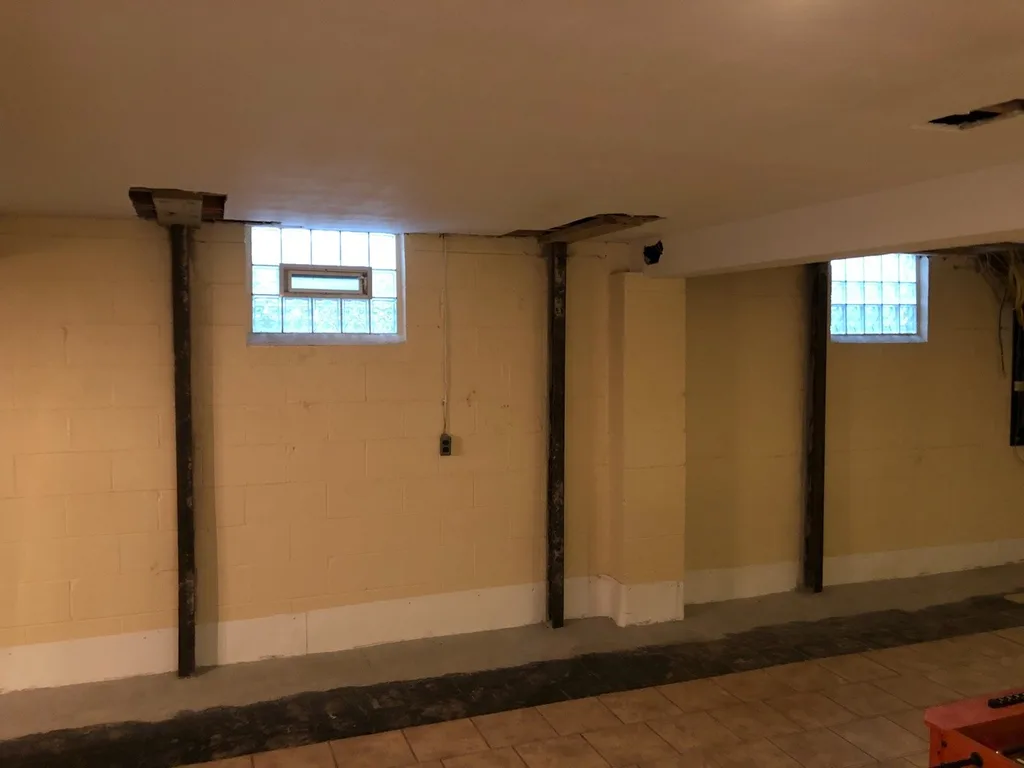 It still needs to be painted, but after four weeks our basement looks so much nicer!