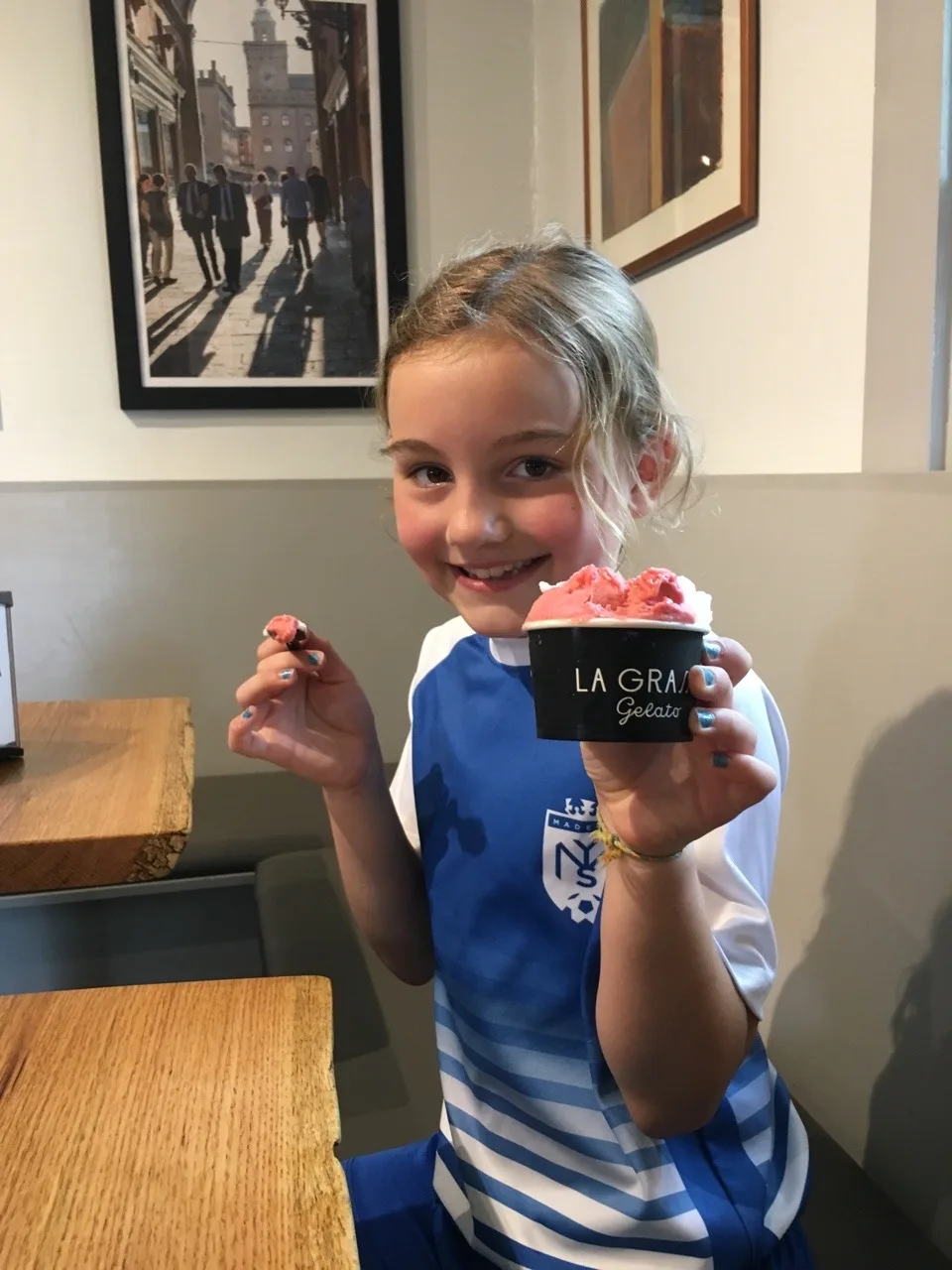 Last soccer game of the season was a tie, and Abby scored a goal!