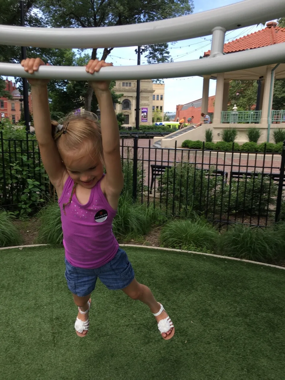 We had a great time downtown today. The girls especially loved playing on the spinner at Washington Park.