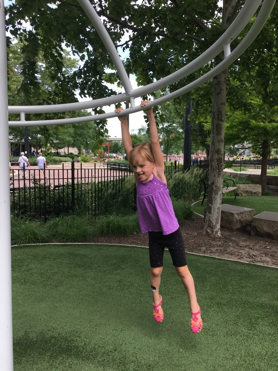 We had a great time downtown today. The girls especially loved playing on the spinner at Washington Park.
