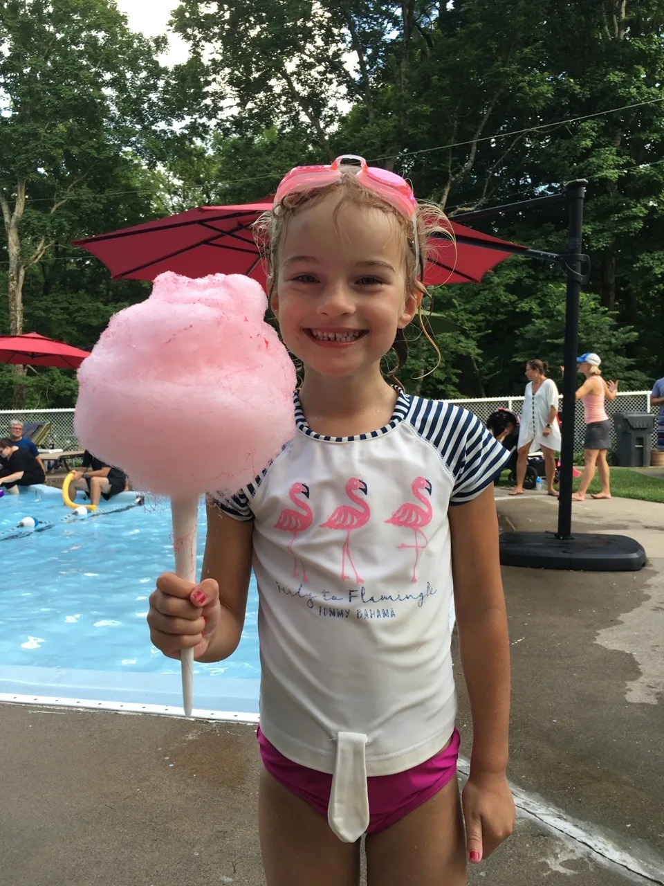 Fourth of July in Kenwood Hills! Josie ate way too much cotton candy, Abby enthusiastically helped with concessions, and Gwen dove for the rocket in the deep end until nine. Another fun neighborhood parade and party!