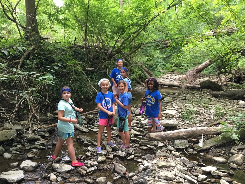 Girl Scout camp at French Park day 1. The girls were enthusiastic, and the weather was agreeable - a recipe for success! We hiked, spent time in the creek, started our nature crafts by creating a nature notebook, decorated bandanas (an important camp accessory), designed a “thought bubble” to represent our unit at camp, played drip drip drench, learned some camp games and songs, and more! Whew!