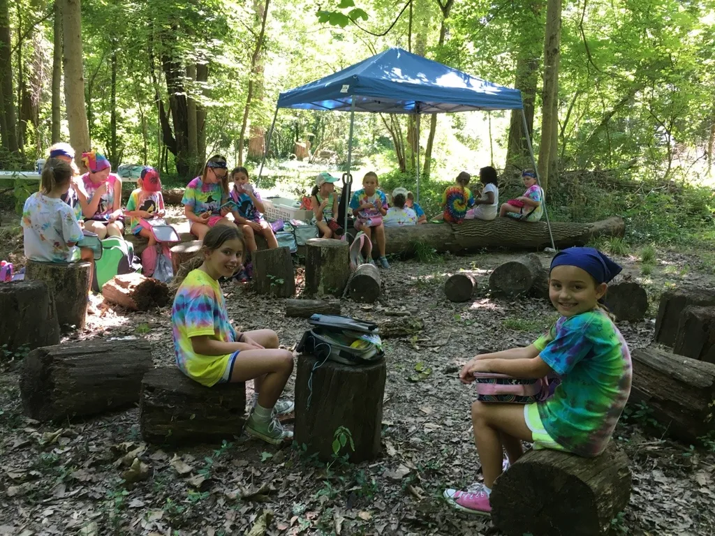 We had another good day at Girl Scout camp! In addition to hiking and creeking, the girls showed off their storytelling and drawing skills for our all-camp comic, added to their nature notebooks, learned fun Girl Scout games from the Red Unit, tie-dyed t-shirts, played drip drip drench, sang songs to the Pixies, and more!
