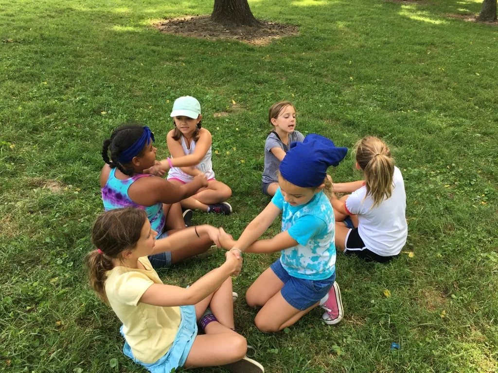 The word of the morning for day four of Girl Scout camp was games! The girls invented a new sport, changed the rules for games, and created new party games - all to earn their Making Games badge. They rounded out the day by making sun prints, creating photo frames, and playing drip drip drench.