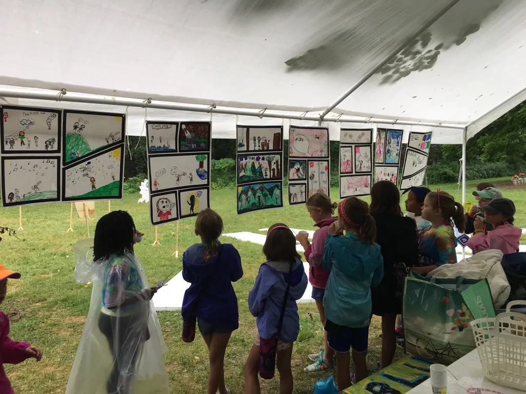 The last day at camp was a wet one! We spent some time in vans and were dismissed early, but they still had fun crafting, getting their faces painted, eating snow cones, making masks, and playing pictionary.