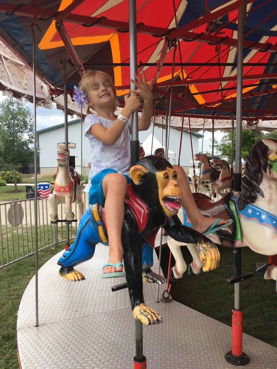 These “some pig” fans enjoyed their first time at a fair.