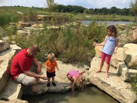 A hot, but fun Friday at the new naturescape at Summit Park.