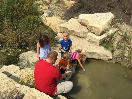 A hot, but fun Friday at the new naturescape at Summit Park.