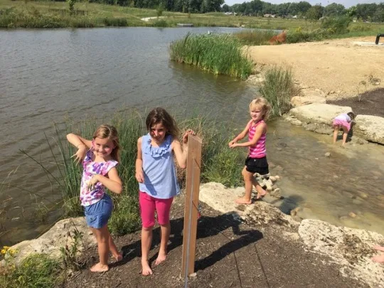 A hot, but fun Friday at the new naturescape at Summit Park.