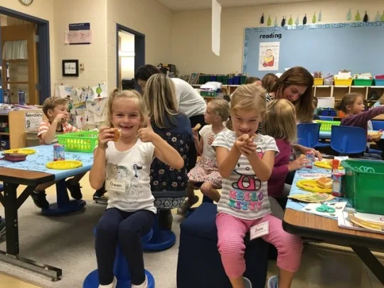 These girls actually ate hot dogs at their kindergarten Mo Willem’s inspired hot dog party at school. They both complained about tummy aches when they got home though. May be awhile before they eat another one!