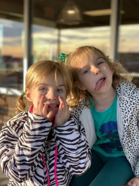 Some silliness while waiting for John, sick with the flu and pneumonia, to finish at urgent care.