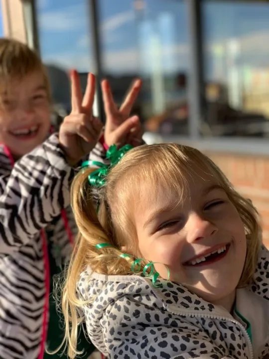 Some silliness while waiting for John, sick with the flu and pneumonia, to finish at urgent care.