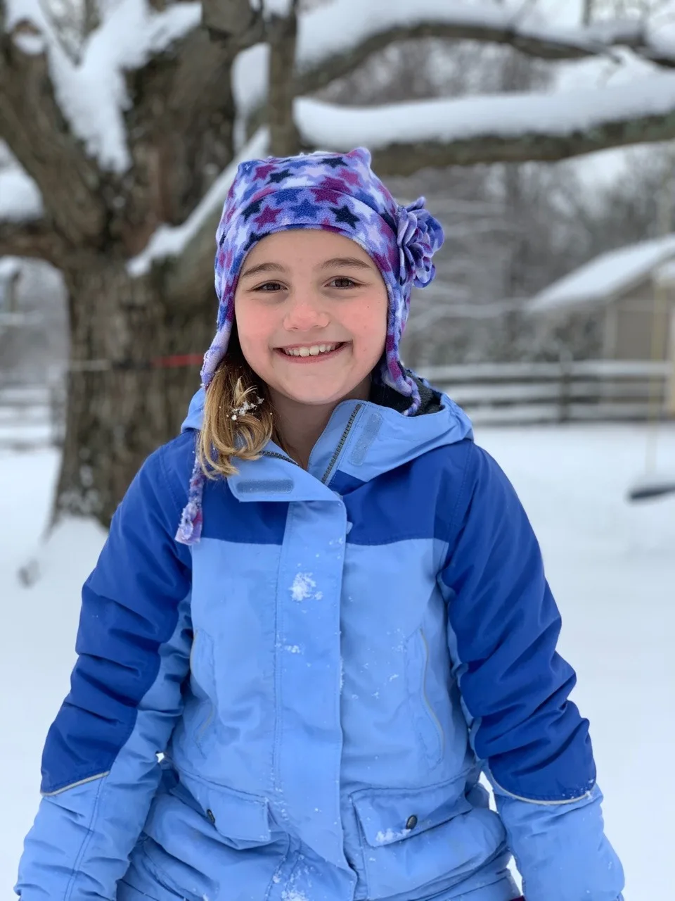 More snow! The girls built the BEST snowman!