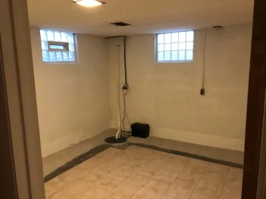 Basement before and after - a family room we now love to hang out in!