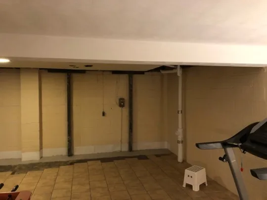 Basement before and after - a family room we now love to hang out in!