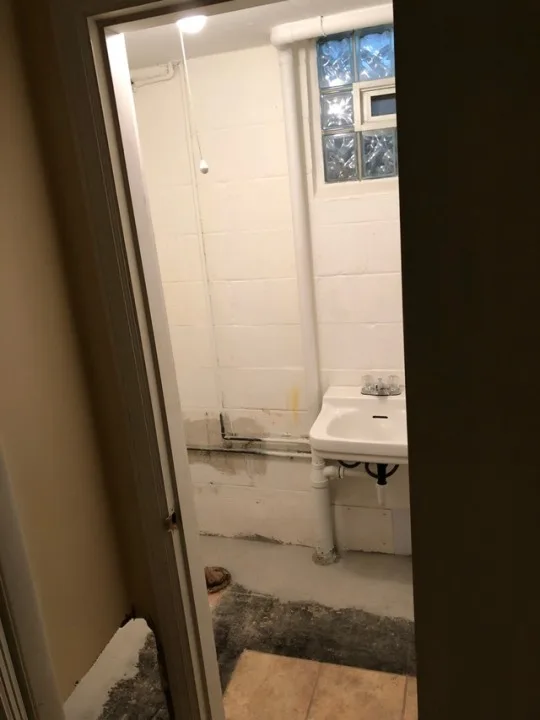 Basement before and after - a family room we now love to hang out in!